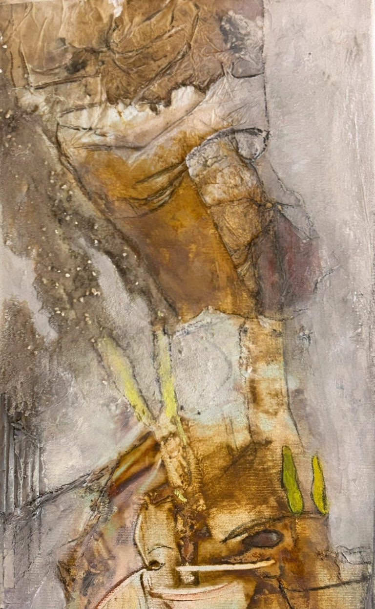 Acryl/Rost auf Leinwand