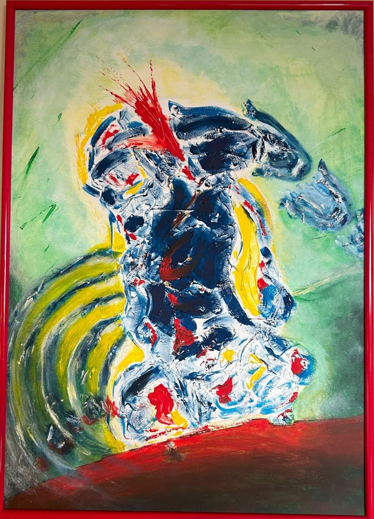 Acryl/Strukturpaste auf Malpappe