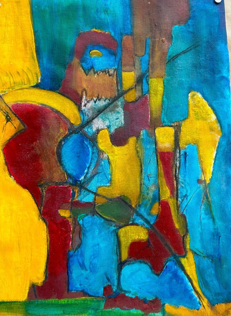 Pigment auf Leinen