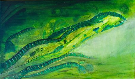 Unterwasserwelt / Petra Satorius Acryl auf Leinwand